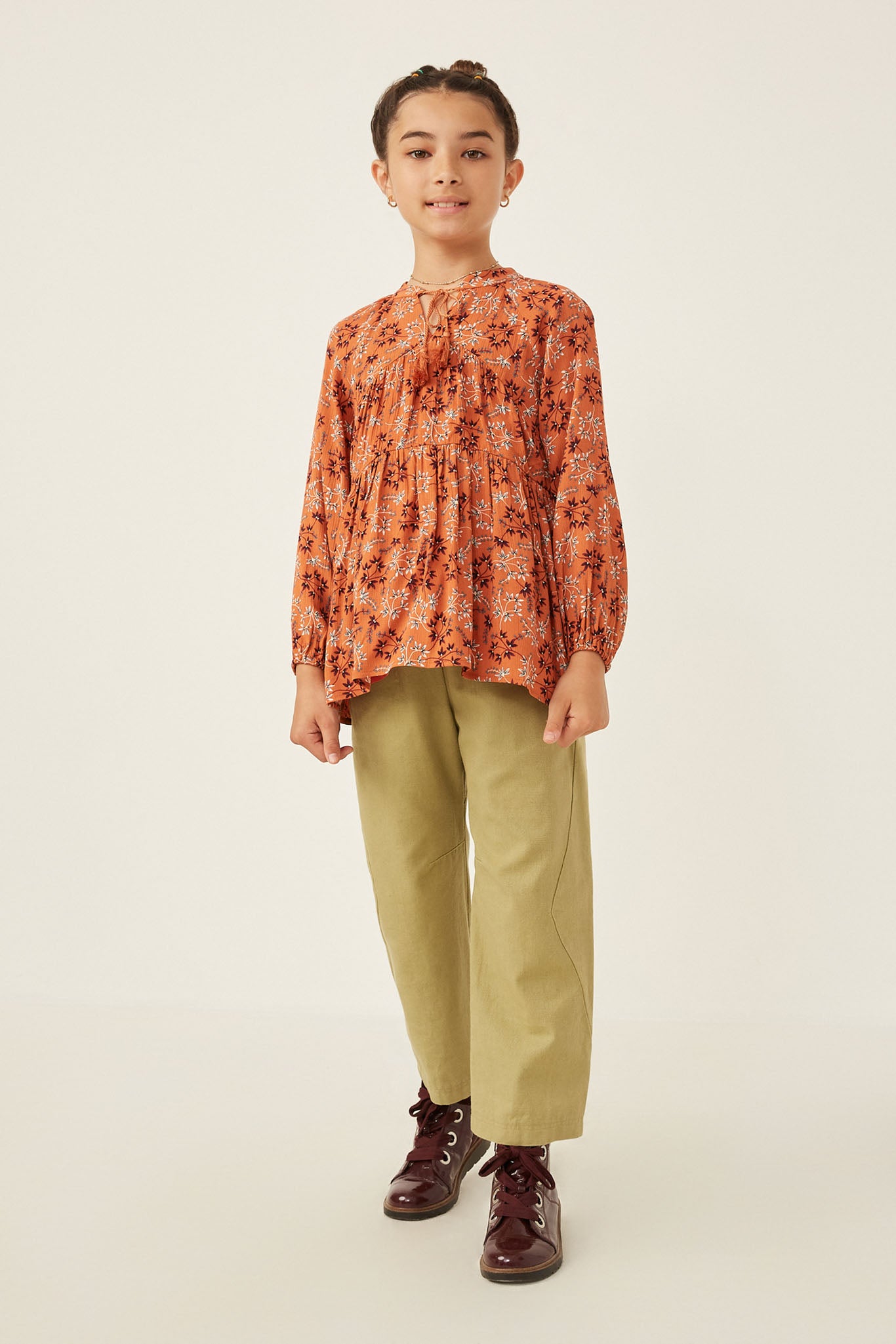 Floral Print Tie Front Long Sleeve Peplum Blouse for Women | Elegant Spring Summer Office Wear & Date Night Outfit