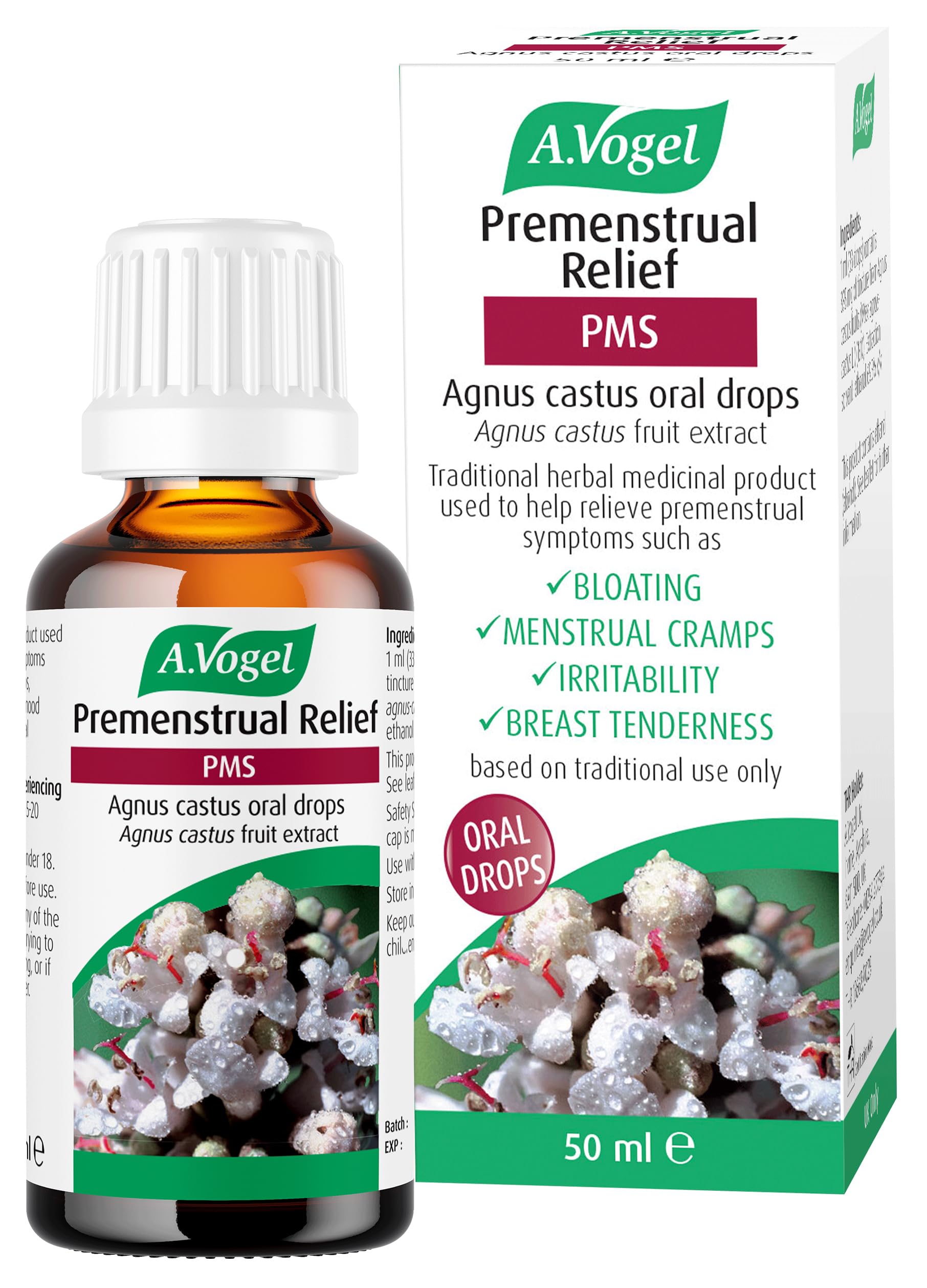 Bioforce of America Agnes Castus Herbal Extract - 50ml Bottle | Natural Women's Health Supplement for Hormonal Balance & Menstrual Support | Perfect for PMS Relief & Fertility Wellness