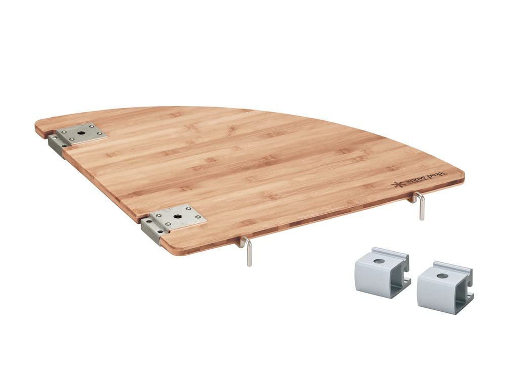 Snow Peak IGT Bamboo L Corner Table CK-117TR - Japanese Designed Laminated Bamboo Iron Grill System with Lifetime Warranty | Perfect for Outdoor Camping, Picnics & BBQ Parties
