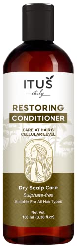 ITUS Restoring Hair Conditioner for Strong & Nourished Hair - Enriched with Kerala Coconut Milk - Paraben, Silicone & Sulfate Free - 100ml - Perfect for Damaged Hair Repair & Daily Hydration for Men & Women