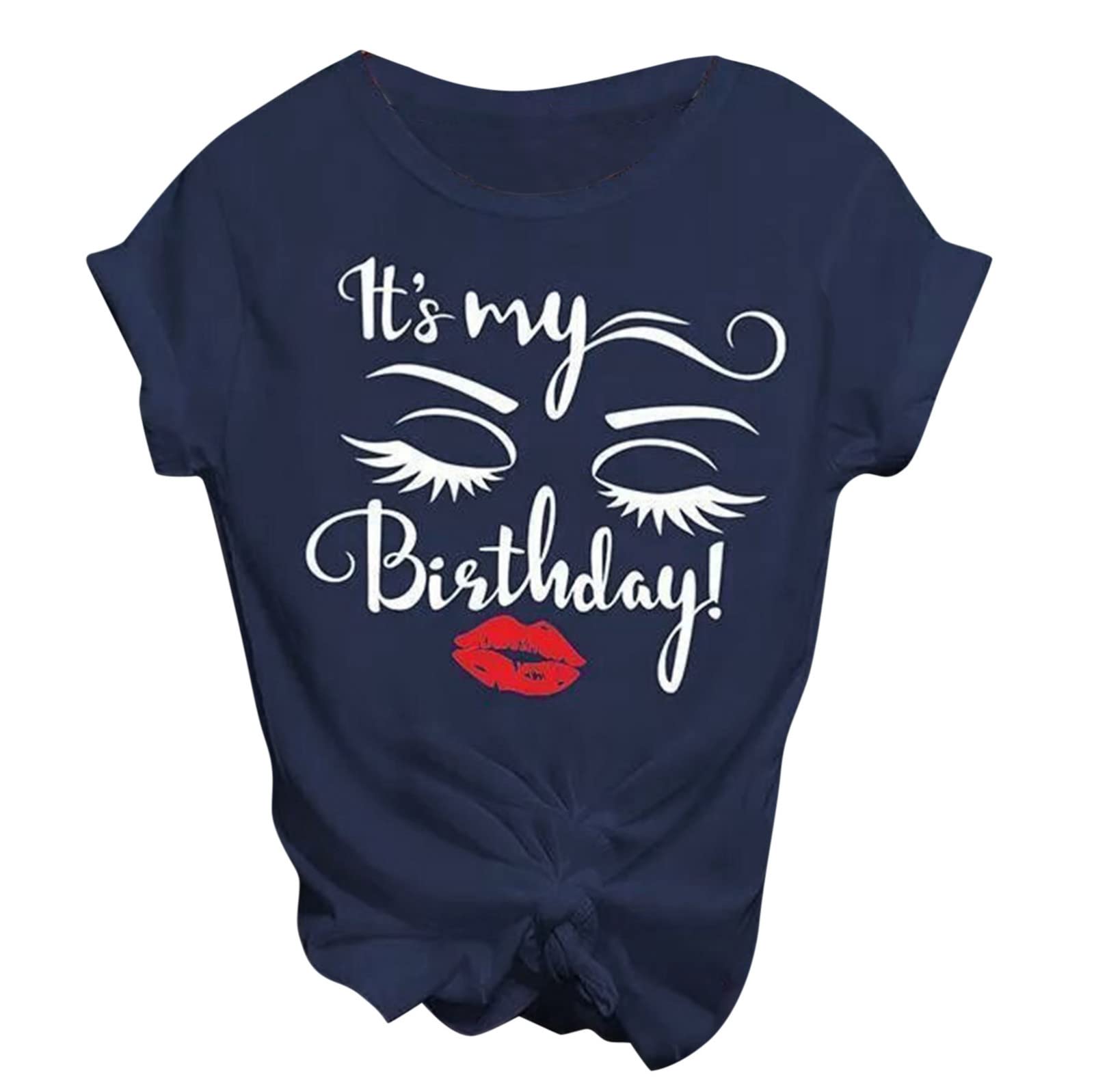 Funny Saying Women's T-Shirts - Cute Summer Short Sleeve Round Neck Tee with Letter Print | Casual Going Out Top for Women | Perfect for Beach, Parties & Everyday Wear