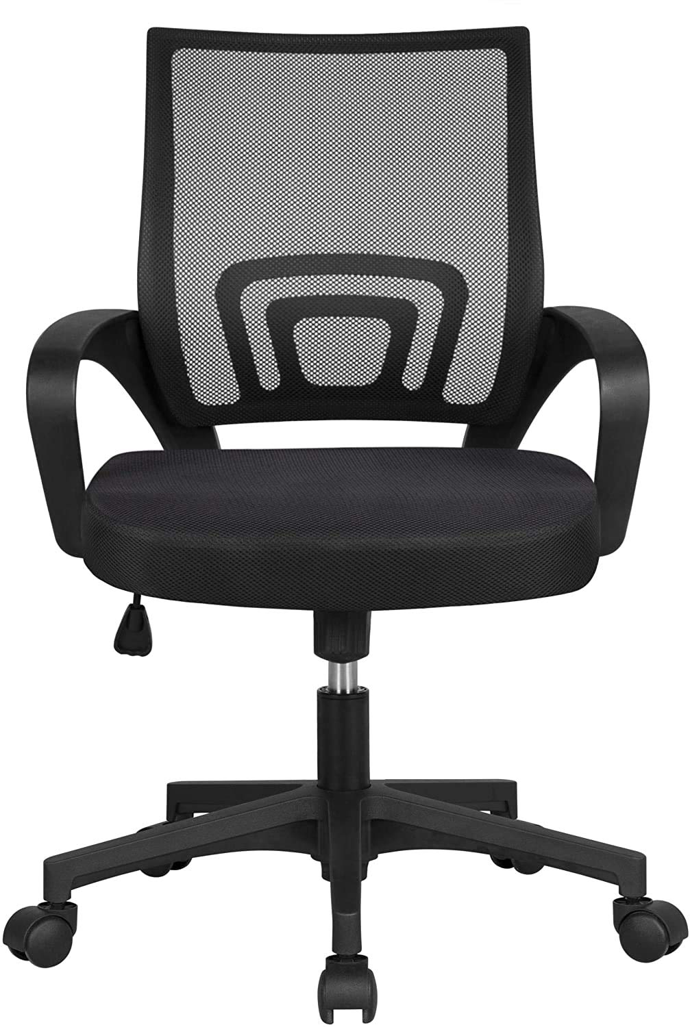 Ergonomic Office Chair with Adjustable Height & Swivel - Mesh Back Computer Desk Chair with Armrests for Home & Office - Comfortable Black Steelcase Chair for Long Work Hours & Gaming