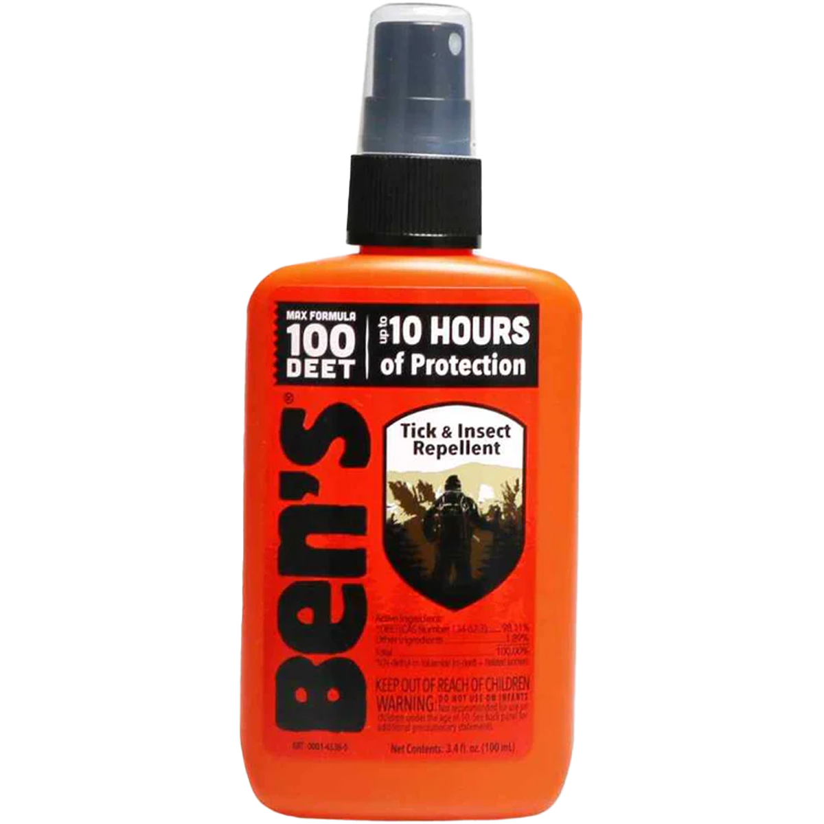 Ben's 100 Pump 3.4 oz (100ml) Insect Repellent Lotion - DEET-Free, Long-Lasting Protection for Outdoor Activities, Camping, Hiking & Travel