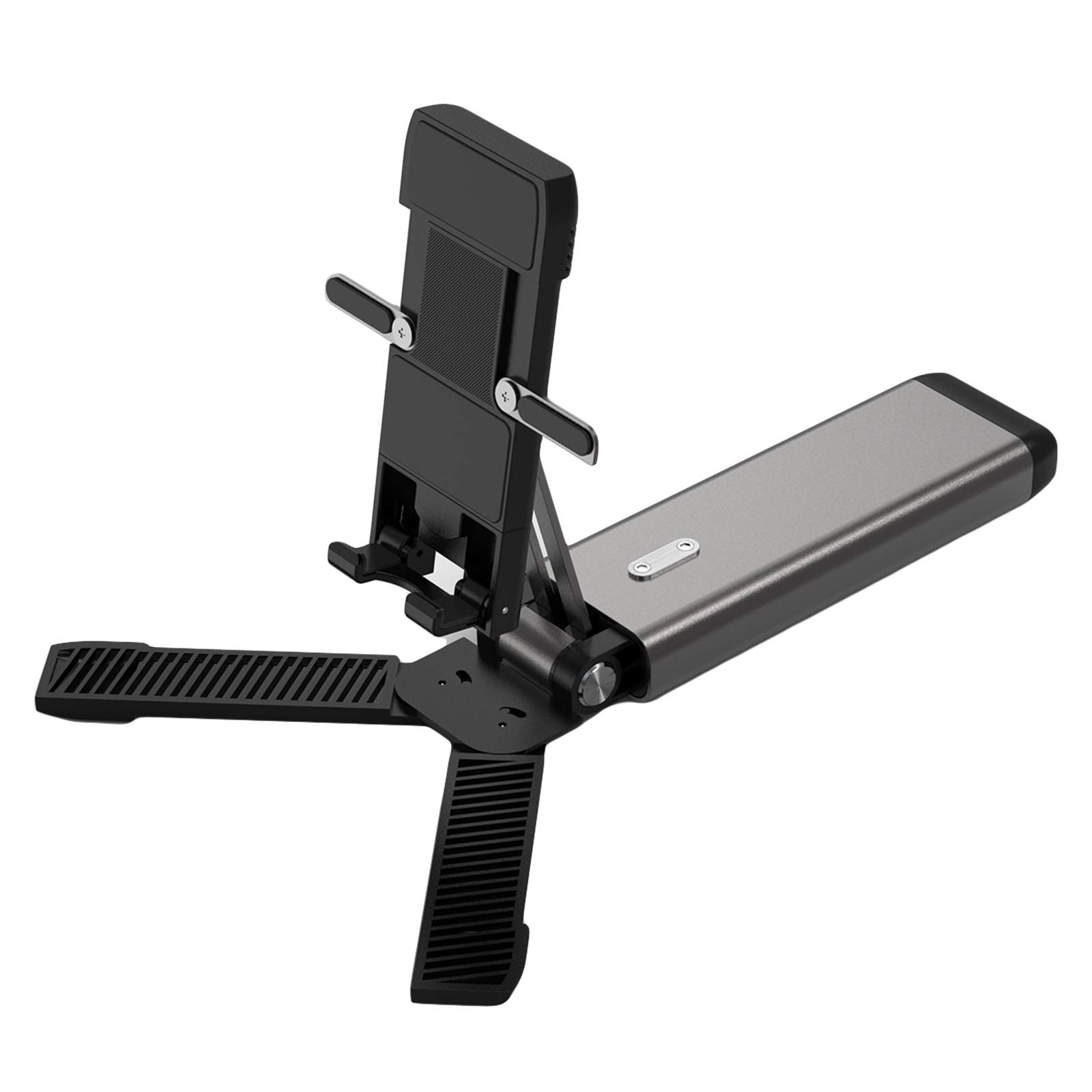 Adjustable Phone Stand for Desk - Hands-Free Cell Phone Holder with Convenient Charging, Height & Angle Adjustable - Compatible with iPhone, Samsung & All Smartphones - Perfect for Work, Study & Video Calls