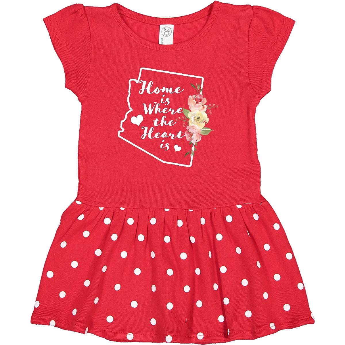 Inktastic Arizona Home is Where The Heart is Watercolor Floral Baby Dress - Cute Outfit for Newborn Girls, Photo Shoots & Special Occasions