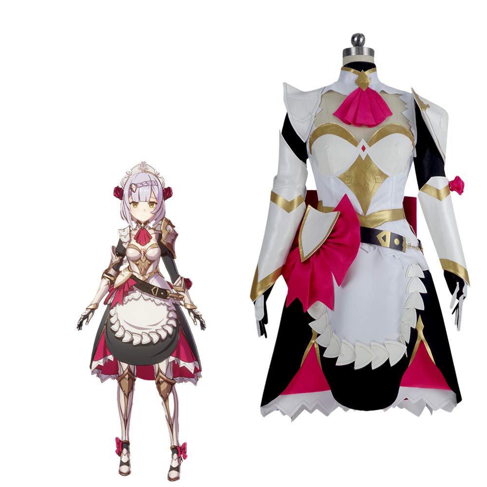 Genshin Impact Noelle Cosplay Costume Full Set - Official Anime Maid Knight Outfit for Halloween, Comic Con & Cosplay Events | Perfect for Fans, Collectors & Roleplaying