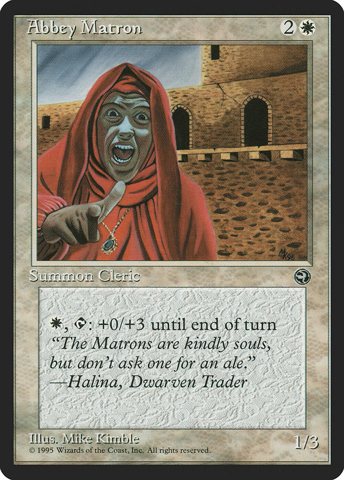 Abbey Matron (Halina Flavor Text) - Homelands MTG Card - Collectible Trading Card Game for Magic: The Gathering Players - Perfect for Deck Building and Strategy Games