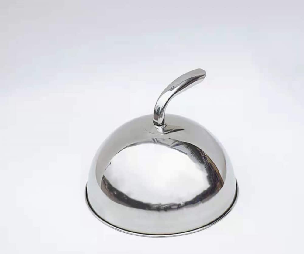 Stainless Steel Cheese Melting Dome for Flat Top Griddle Grill - 24 x 11.3cm with Heat-Resistant Handle - Perfect for Indoor & Outdoor Cooking, Camping, BBQ, and Restaurant Use