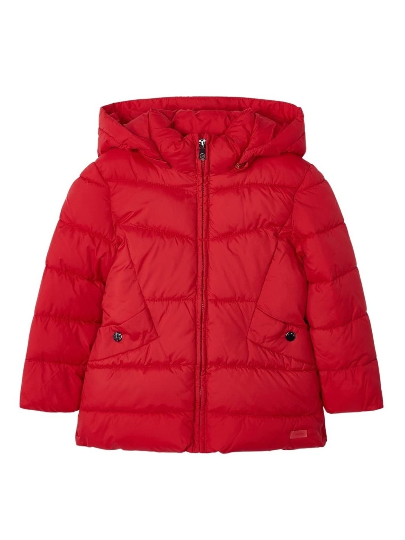 Mayoral Girls' Basic School Jacket - Red 0415 | Comfortable & Stylish Outerwear for School, Playdates & Everyday Wear