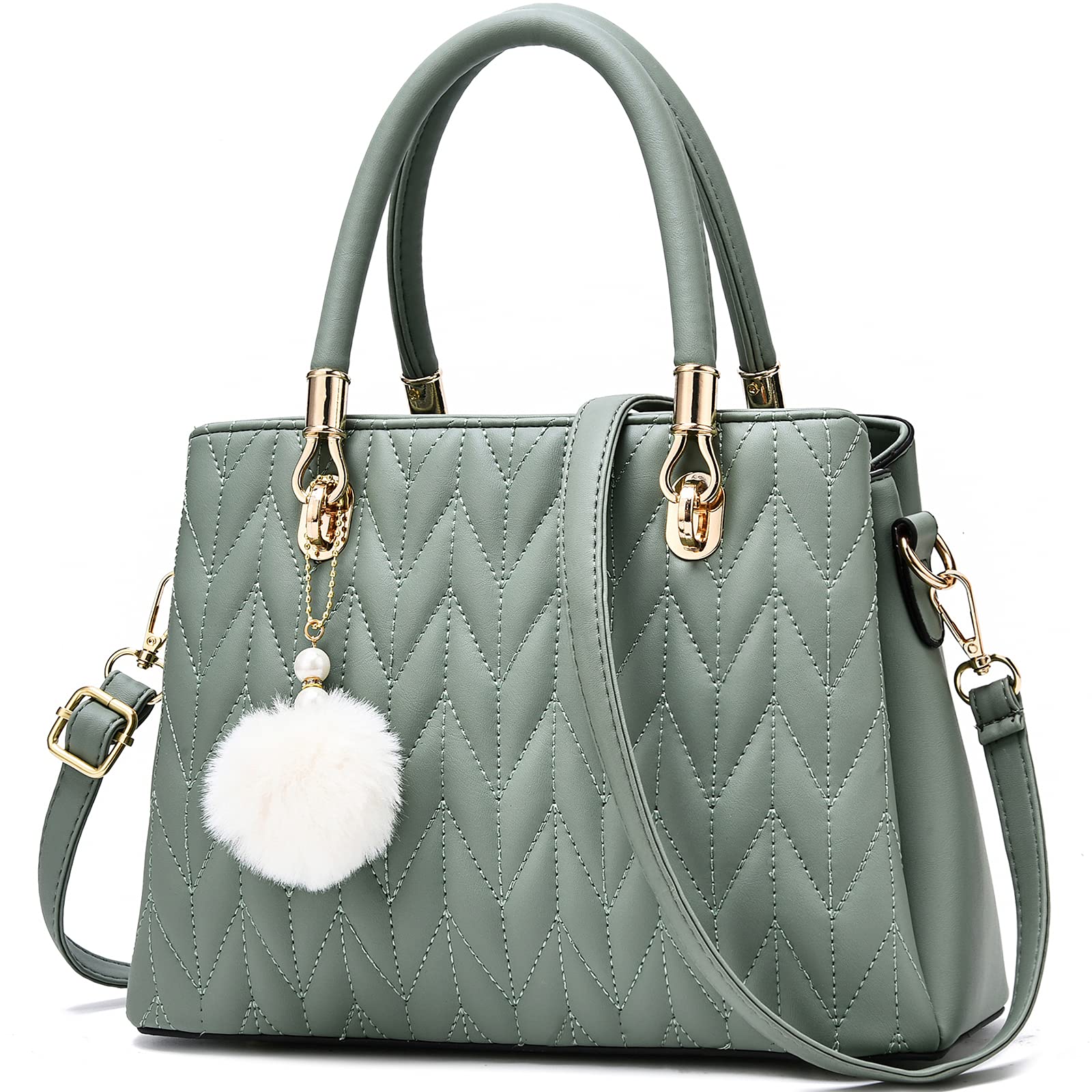 Stylish Large Women's Handbags - Designer PU Leather Top Handle Satchel & Shoulder Tote Bags for Work, Travel & Everyday Use