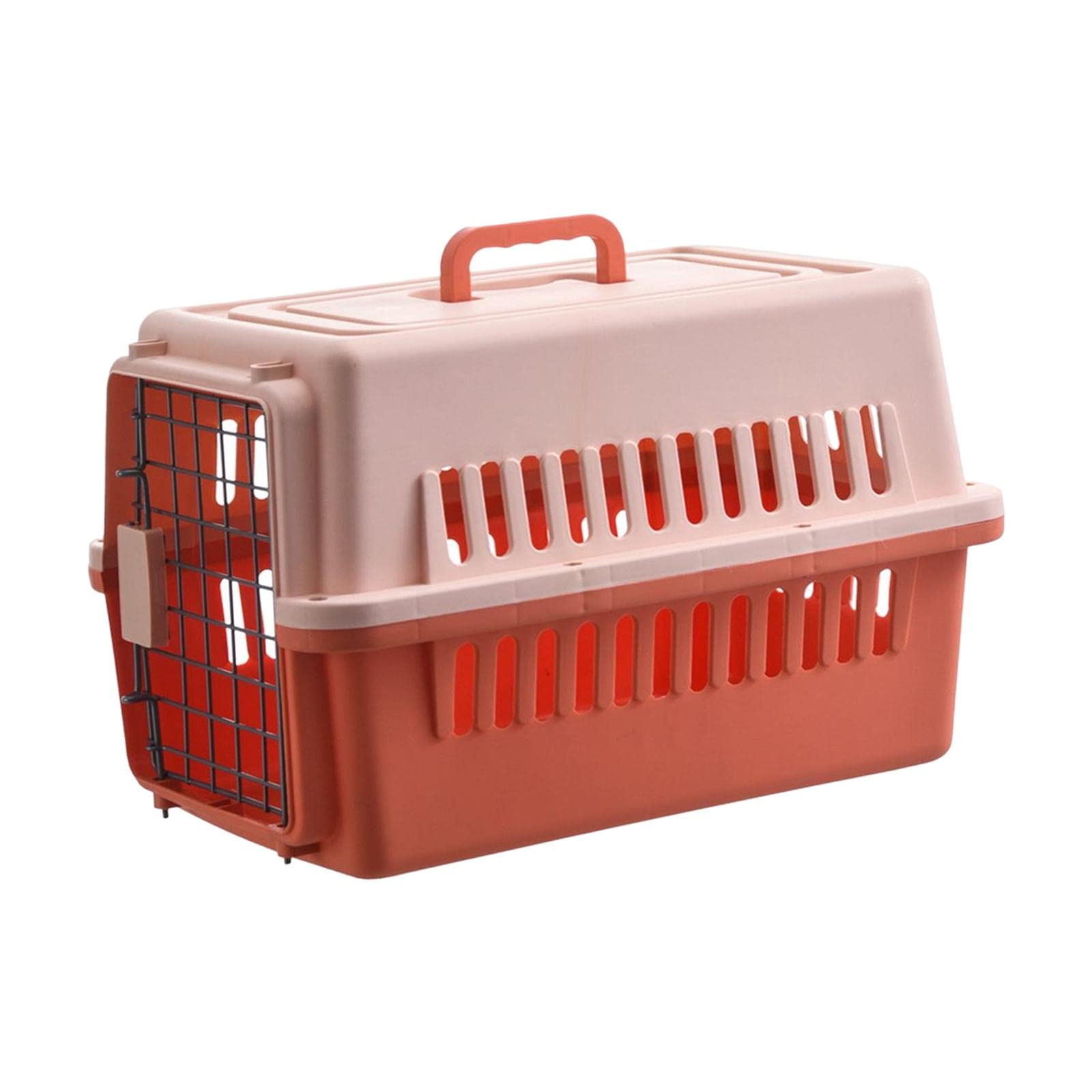 **Enakshi Hard-Sided Pet Carrier for Dogs & Cats - Orange Travel Kennel with Nest Tote Organizer | Durable Pet Crate for Airplane, Car & Vet Visits | Pet Supplies & Dog Travel Accessories**