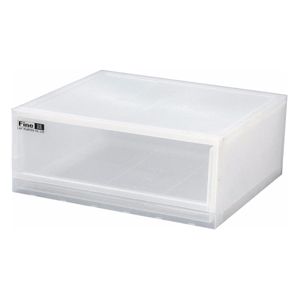 32L Clear Plastic Storage Organizer Box with Lid - White | Stackable & Durable for Home, Office, or Garage Organization