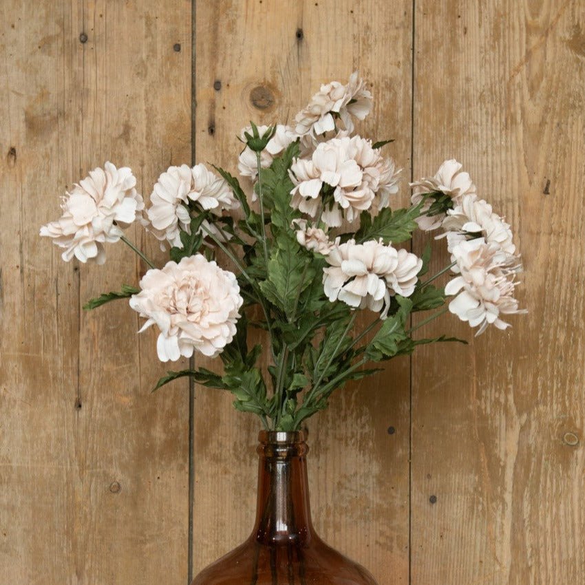 Premium Artificial Scabiosa Spray - Realistic Fall Floral Stems for Home Decor, Wedding Centerpieces & Autumn Table Arrangements