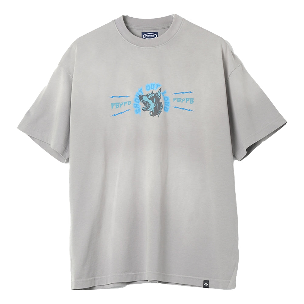 Publish Bark Load T-Shirt for Men - Soft Cotton Grey Tee for Casual Wear, Street Style & Everyday Comfort