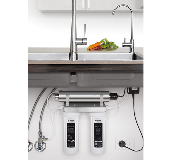 Puretec Ecotrol ESR2 Under Sink UV Water Purification System with Faucet - 8 LPM Flow Rate for Clean Drinking Water | Home, Kitchen & Office Use