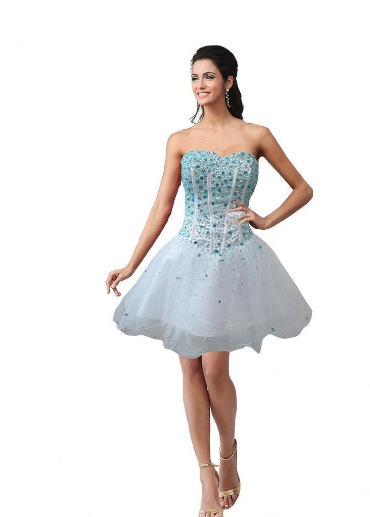 Kivary® Crystal Tulle Prom Dress for Homecoming & Parties