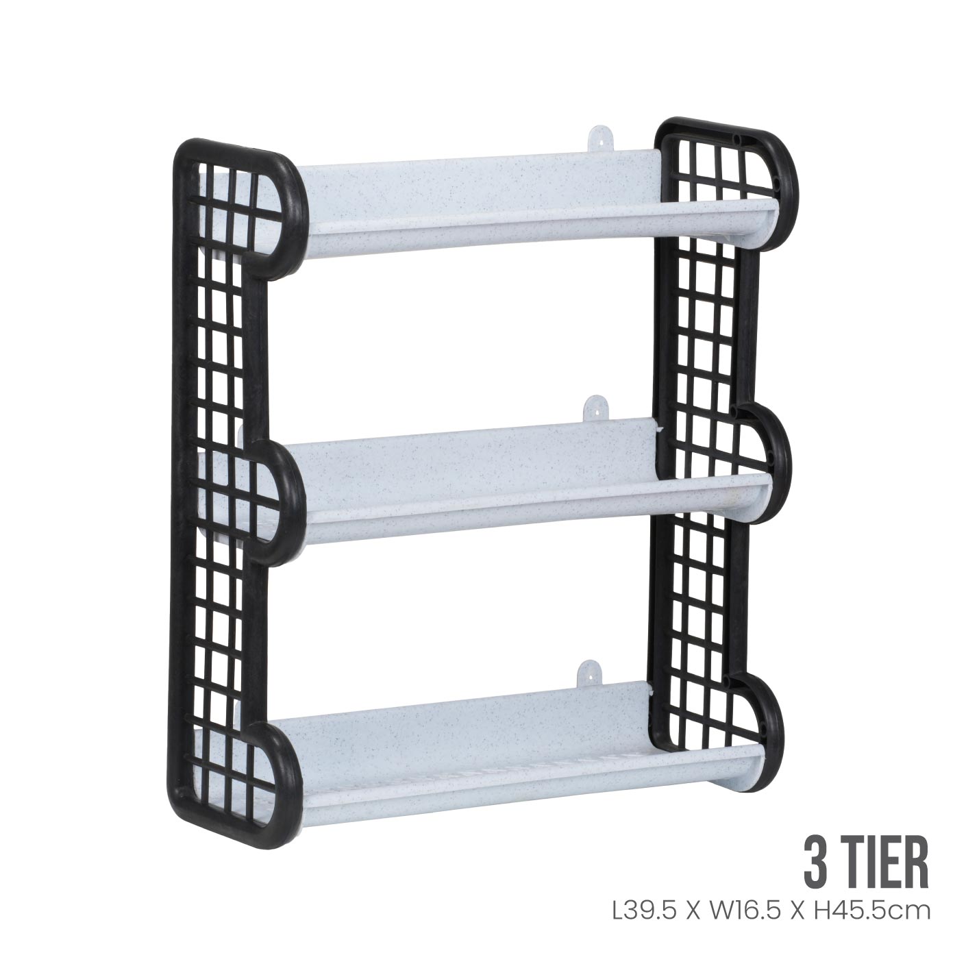 3 Tier Slim Metal Shelf Rack - Space Saving Storage Organizer for Kitchen, Bathroom, Office | Sturdy & Compact Design for Small Spaces