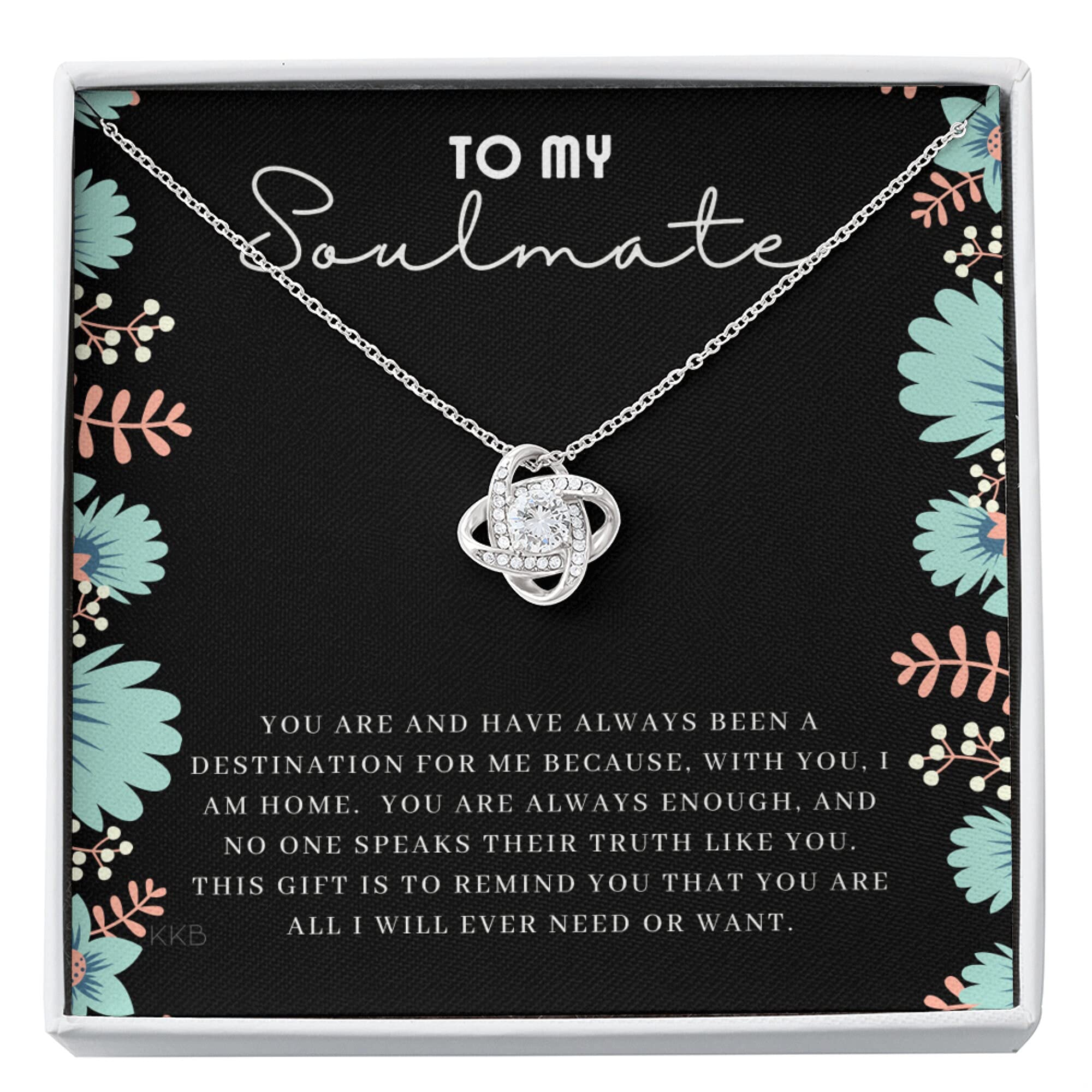 Soulmate Necklace Gift for Her - Handmade Jewelry for Christmas & Anniversaries