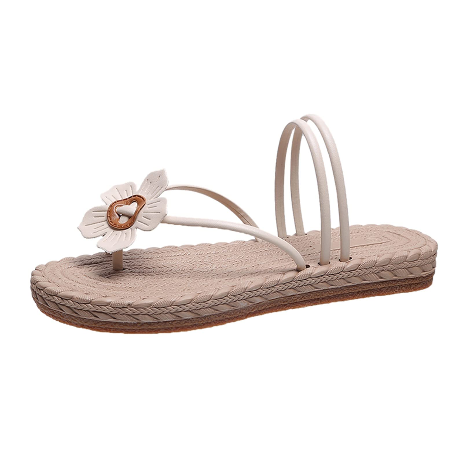 Women's Open Toe Slippers Size 11 - Breathable Lace-Up House Shoes for Women | Comfortable Casual Flats for Indoor/Outdoor Wear, Lounging & Relaxation at Home