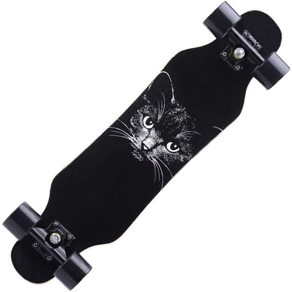 YZU Complete Pro Skateboard - 32 Inch Longboard Cruiser with 7-Layer Canadian Maple Deck & Double Kick Concave Design - Perfect for Commuting, Tricks, and Kids Gifts
