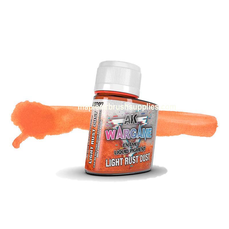 AK Interactive Light Rust Dust Wargame Liquid Pigments - Weathering Effects for Miniature Models, Dioramas & Scale Military Vehicles - Perfect for Realistic Rust Effects on Warhammer, Tanks & Model Kits