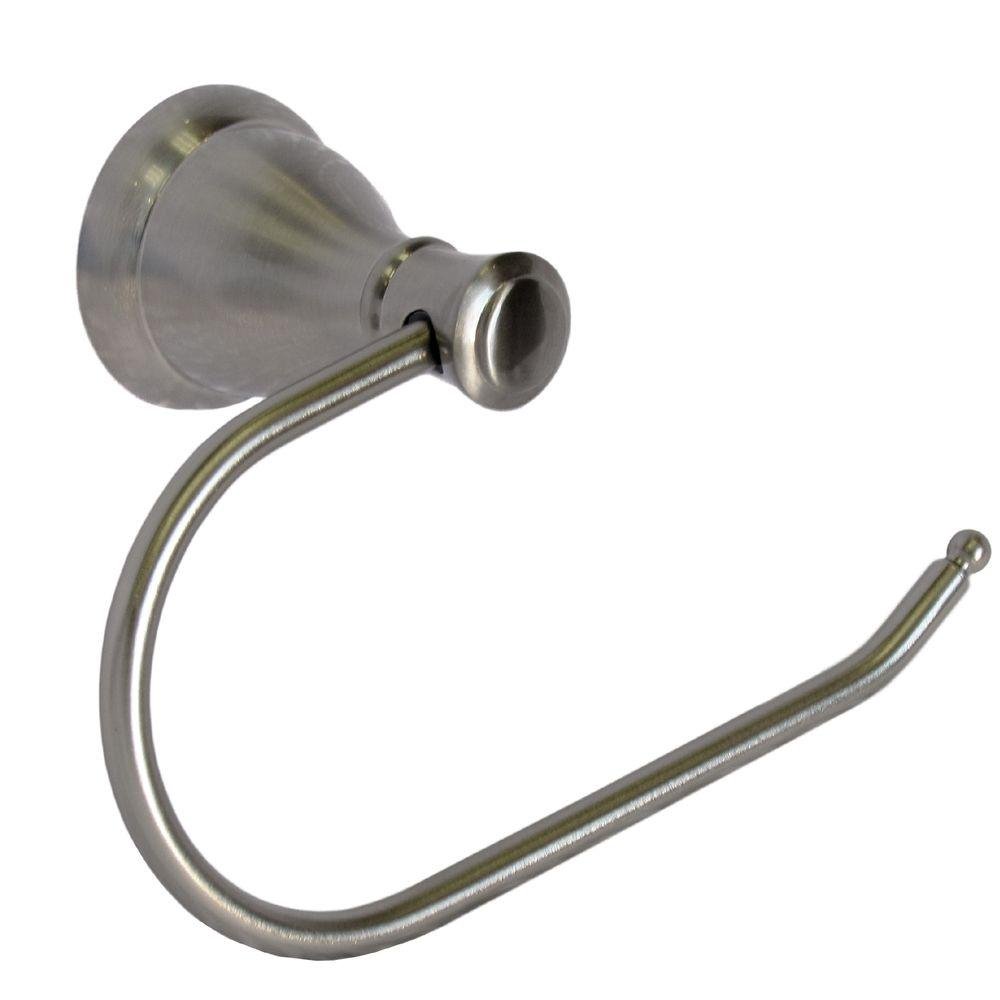 Castilla Collection Wall Mount Toilet Paper Holder - Satin Nickel Finish | Bathroom Tissue Roll Holder for Home & Commercial Use