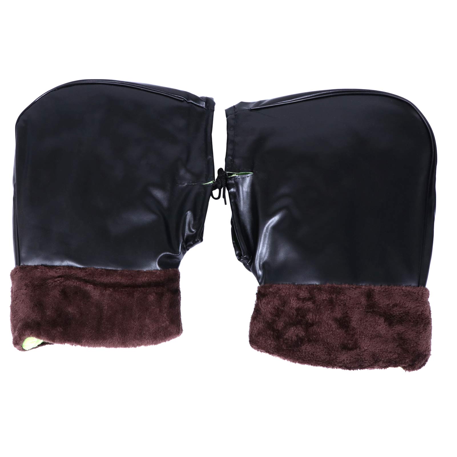 VICASKY Windproof Motorcycle Handlebar Mitts for Snowmobile & ATV - Black - Cold Weather Riding