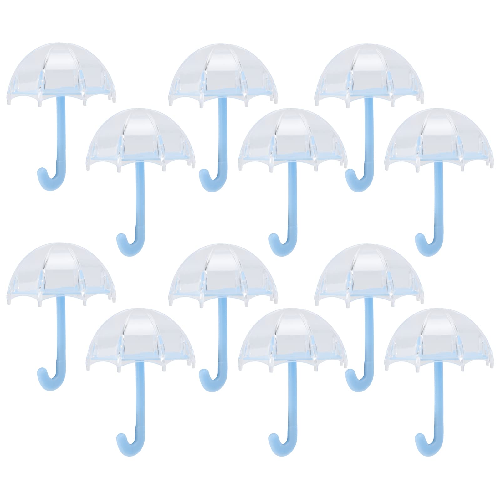 Haofy 12Pcs Umbrella Shaped Candy Boxes - Blue Wedding Party Favor Containers for Candy, Chocolates & Treats - Perfect for Bridal Showers, Baby Showers & Birthday Parties