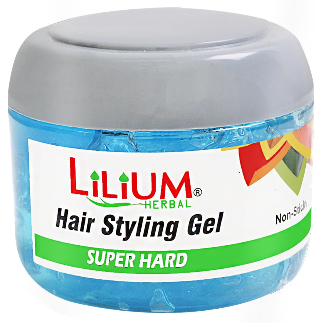 Lilium Hair Styling Gel - 300ml Strong Hold Hair Gel for Men & Women, Long Lasting Shine, Non-Sticky Formula, Super Hard Water Gloss Wet Look (Blue) - Perfect for Parties, Weddings & Daily Styling
