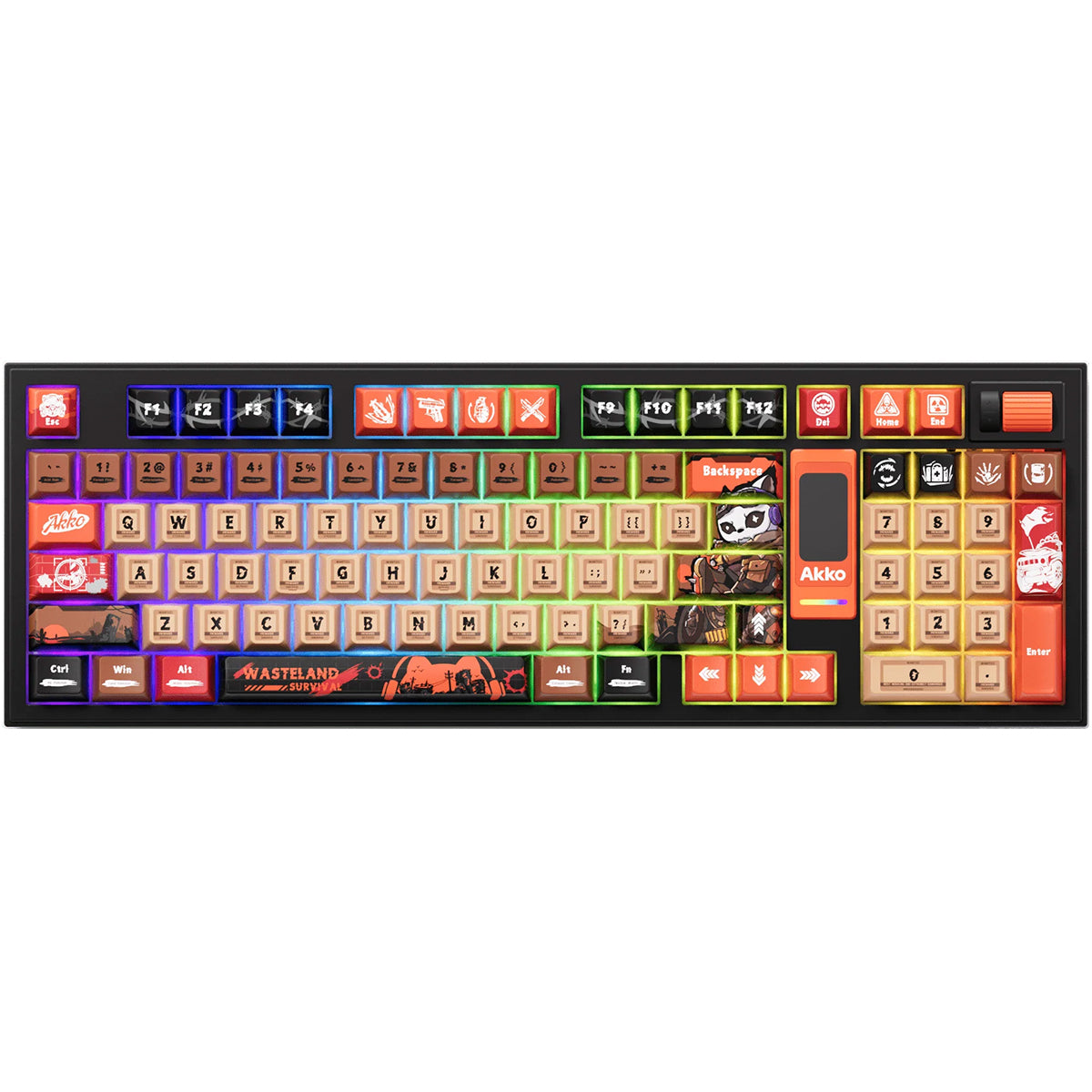 Akko 5098B Wasteland Survival Compact 1800 LCD RGB Wireless Mechanical Keyboard with Piano Pro V3 Switches - Perfect for Gaming, Office Work, and Programming