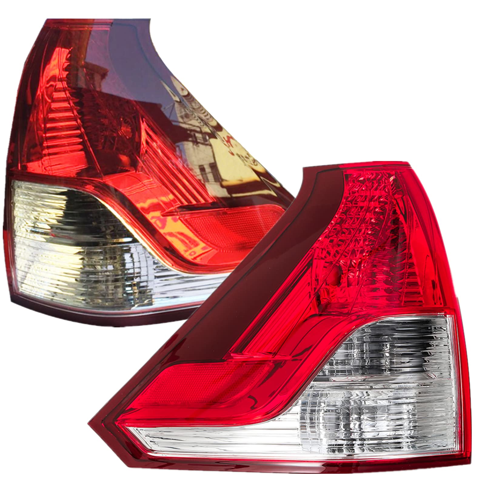 2012-2014 Honda CR-V LED Tail Lights Pair - Driver & Passenger Side Rear Brake Stop Lamps Assembly - Perfect for Night Driving & Enhanced Vehicle Safety