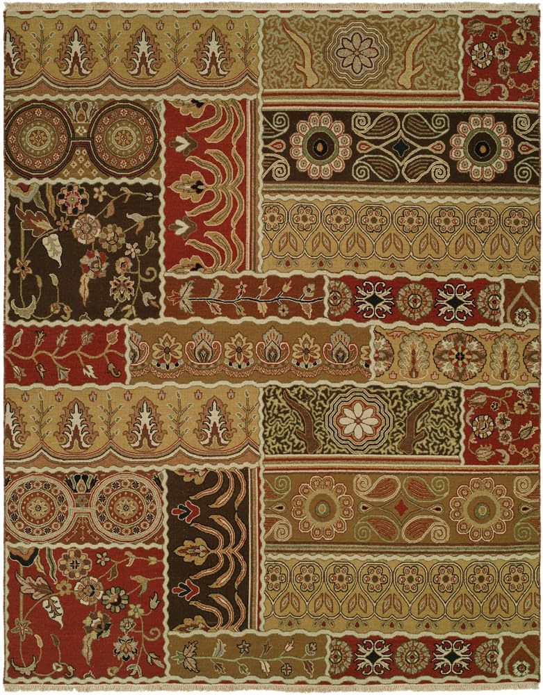 Kalaty Caspian Area Rug CP-823 Multi Petals Rings 3' x 5' Rectangle - Handmade Persian Style Rug for Living Room, Bedroom & Office Decor
