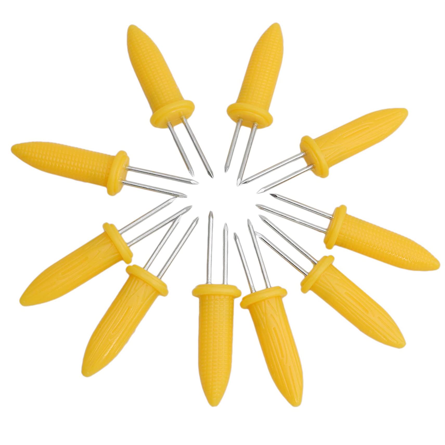 10 Pcs Heat-Resistant Corn Holders & Forks - Durable BBQ Tools for Picnic, Camping, and Outdoor Cooking - Perfect for Grilling Corn on the Cob at Backyard Parties and Summer Gatherings