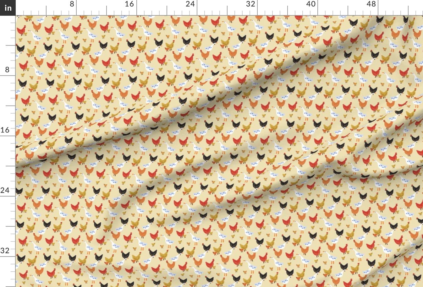 Ducks Farmhouse Friends Barnyard Animals Chickens Printed Minky Fabric by The Yard - Soft Sewing Material for Baby Blankets, Quilt Backing & Plush Toys - Perfect for Nursery Decor, DIY Crafts & Home Decor Projects