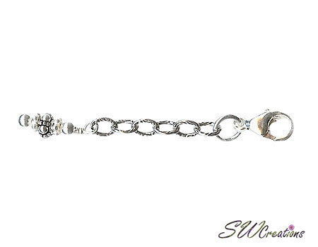 Elegant Silvery Cloud Bali Anklet Jewelry Extender - Adjustable Ankle Bracelet Chain for Women, Boho Beach Wedding Accessories | Perfect for Summer Vacations, Music Festivals & Boho Chic Outfits