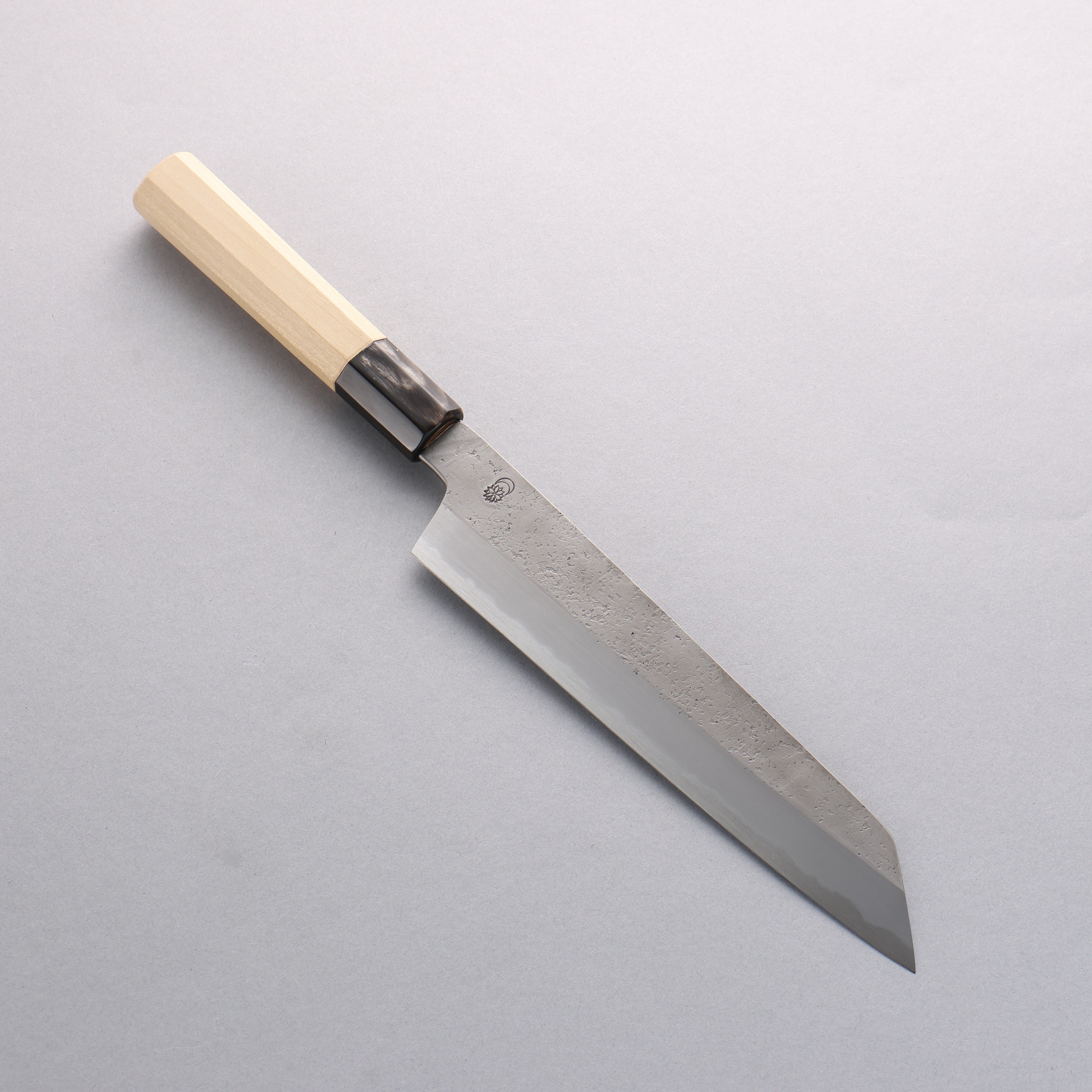 Premium Kikuzuki White Steel No.2 Nashiji Kiritsuke Gyuto 210mm Japanese Chef Knife with Magnolia Wood Handle - Perfect for Sushi, Meat Slicing & Professional Kitchen Use
