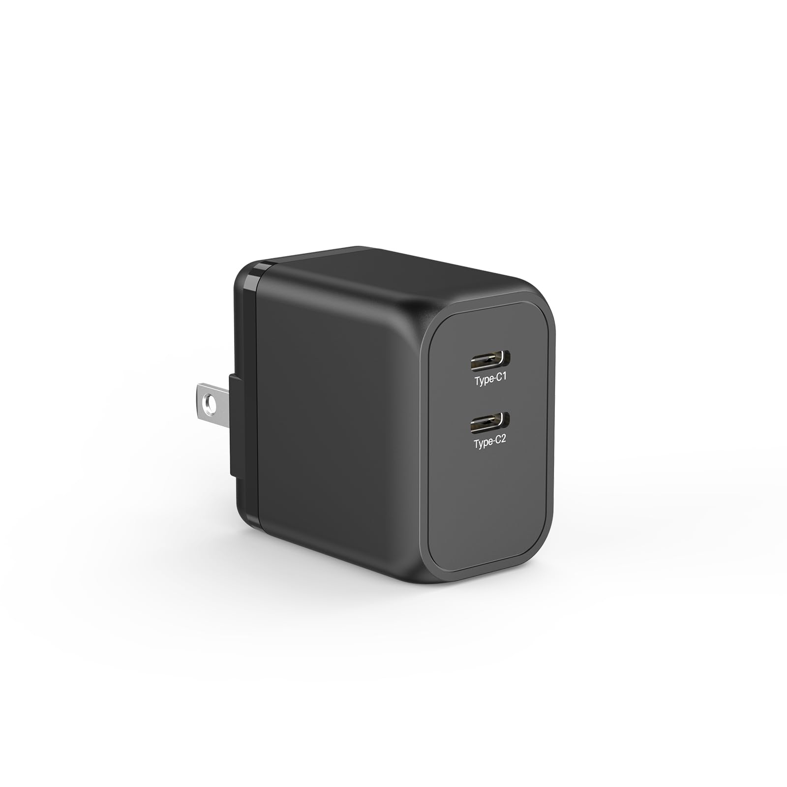 45W Super Fast USB C Charger with Dual Ports - GaN PD Wall Charger for iPhone 15/15 Pro, Galaxy S23/S22/Note, MacBook, iPad - Compact Foldable Design for Travel & Home Use