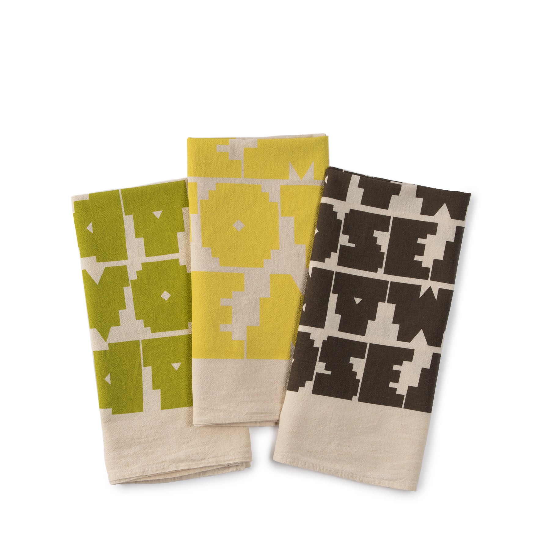 Premium Organic Cotton Market Towels - Set of 3 (Avocado, Rosemary, Lemon) | Eco-Friendly Kitchen & Bath Towels for Drying Dishes, Hands & Face | Soft Absorbent Reusable Towels for Home & Travel