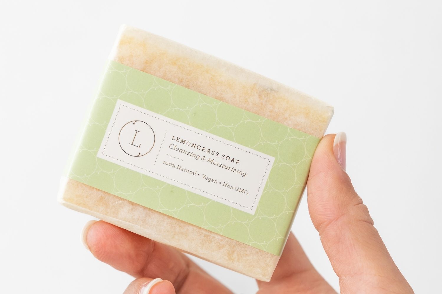 2 Pack Organic Lemongrass Soap Bar - Handmade Natural Body Soap for Dry & Sensitive Skin, Vegan & Cruelty-Free - Perfect for Gifts, Spa Day & Eco-Friendly Bathroom Routine