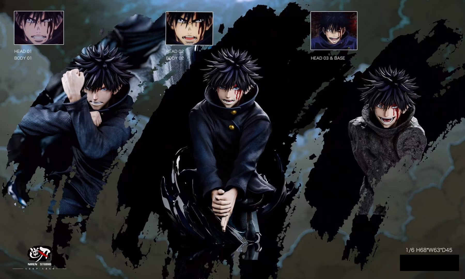 Ten Shadow Techniques Fushiguro Megumi Figure - Anime Collectible from Jujutsu Kaisen - Perfect for Display, Cosplay Props & Anime Merchandise Collection