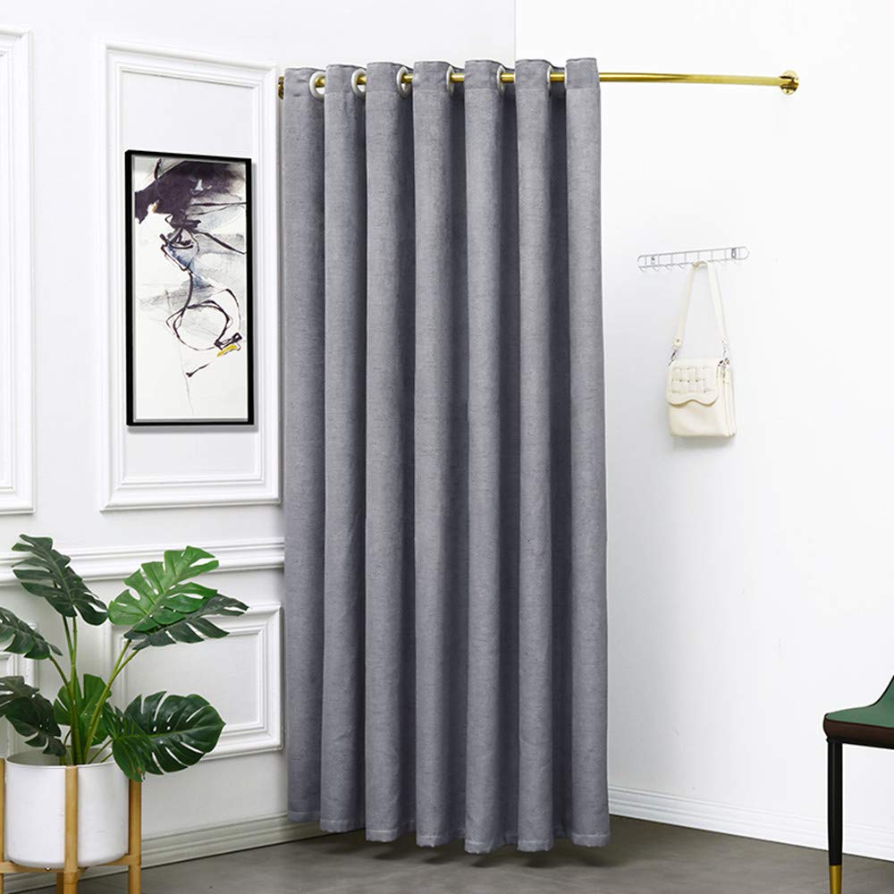 BEIFU FORM Stainless Steel Curved Dressing Room Curtain Rod - 100cm Grey Changing Room Track with Rings for Clothing Store Fitting Room | Perfect for Retail Stores, Boutiques & Home Wardrobe Organization