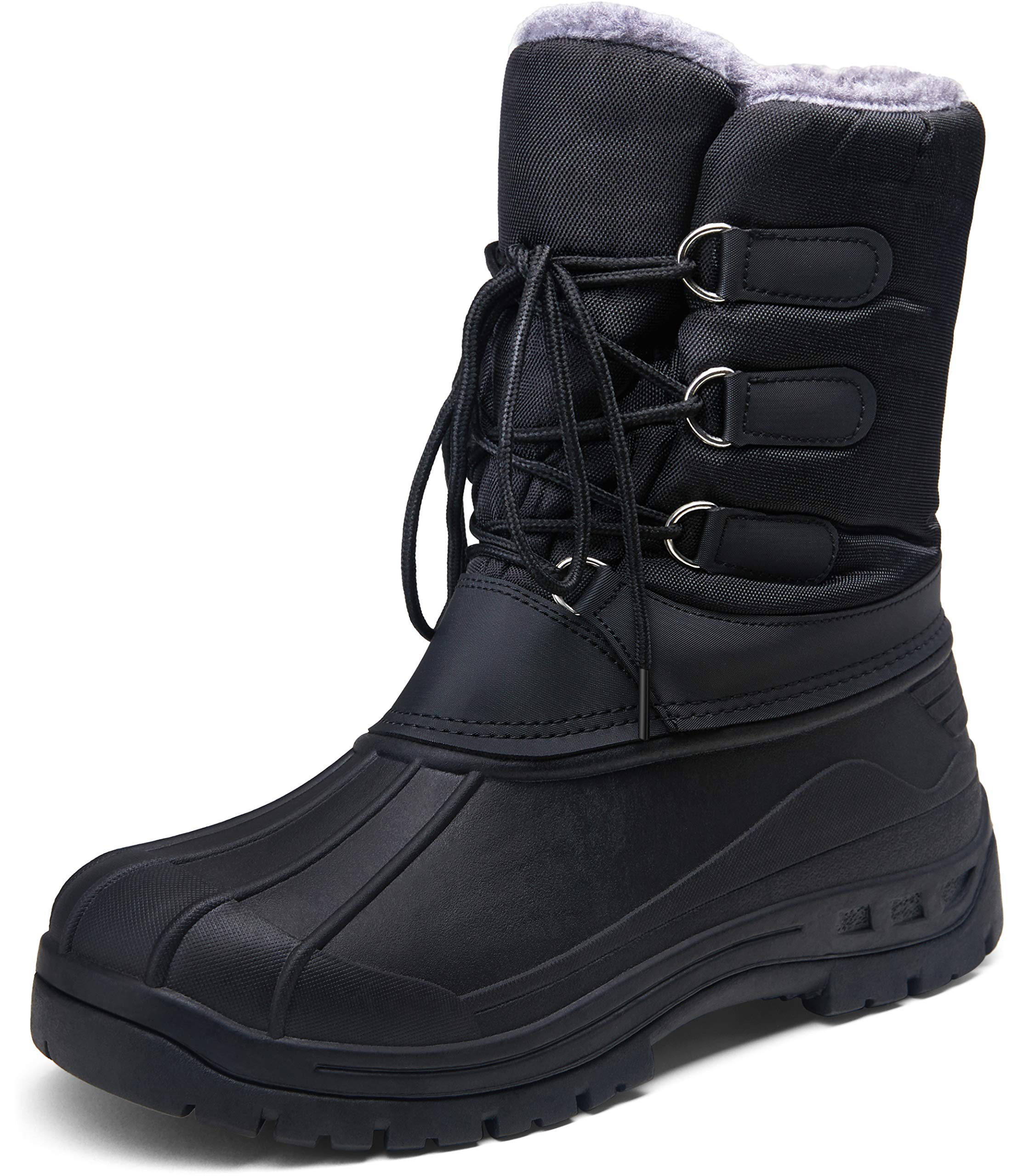 **Jousen Men's Winter Boots - Lightweight Waterproof Snow Boots with Fur Lining for Warmth | Hiking, Snowshoeing & Outdoor Activities**
