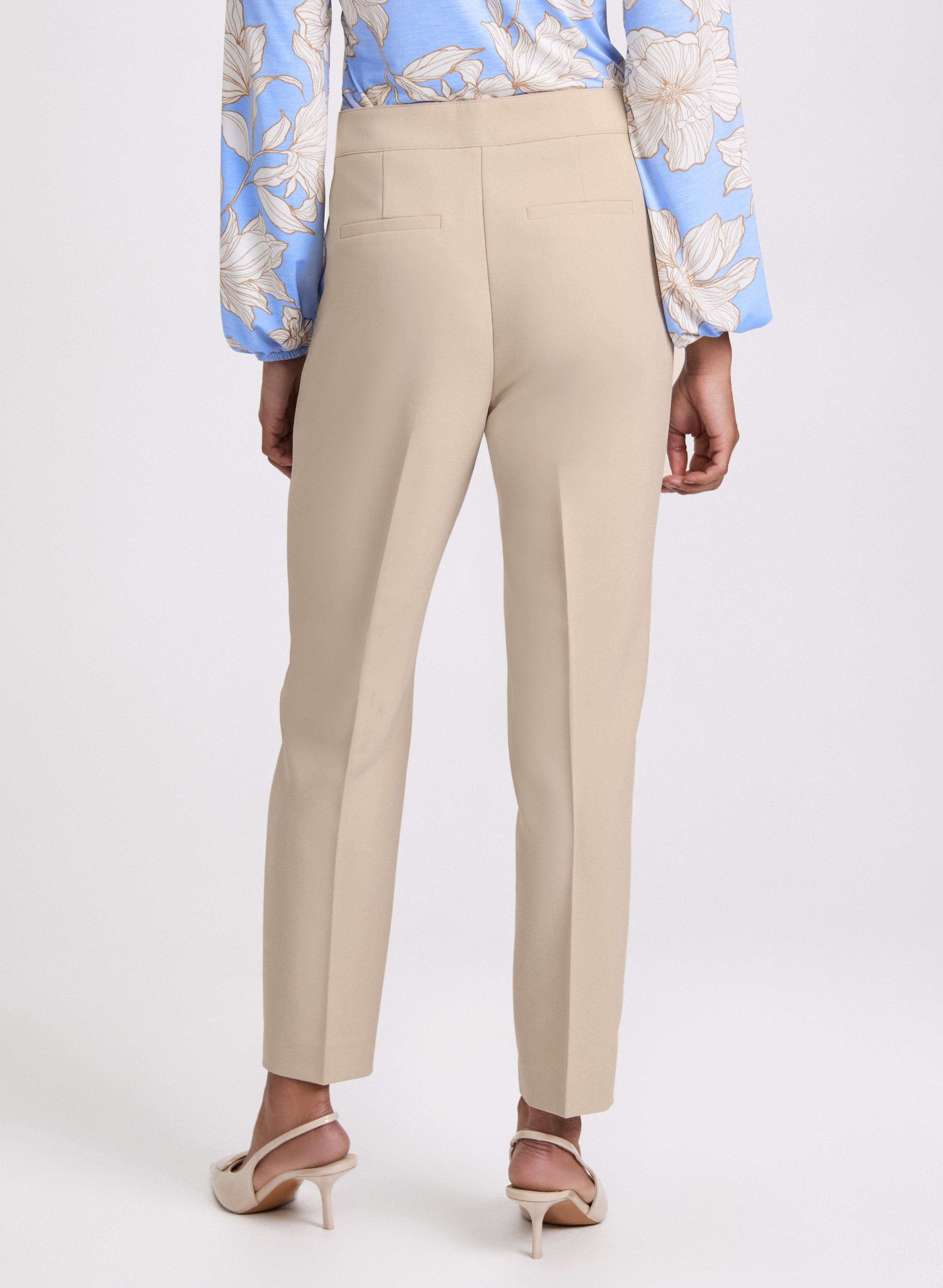 Emma Seamed Slim Leg Pants for Women - High Waist Stretchy Work Pants, Office & Business Casual Trousers - Perfect for Work, Travel & Everyday Wear