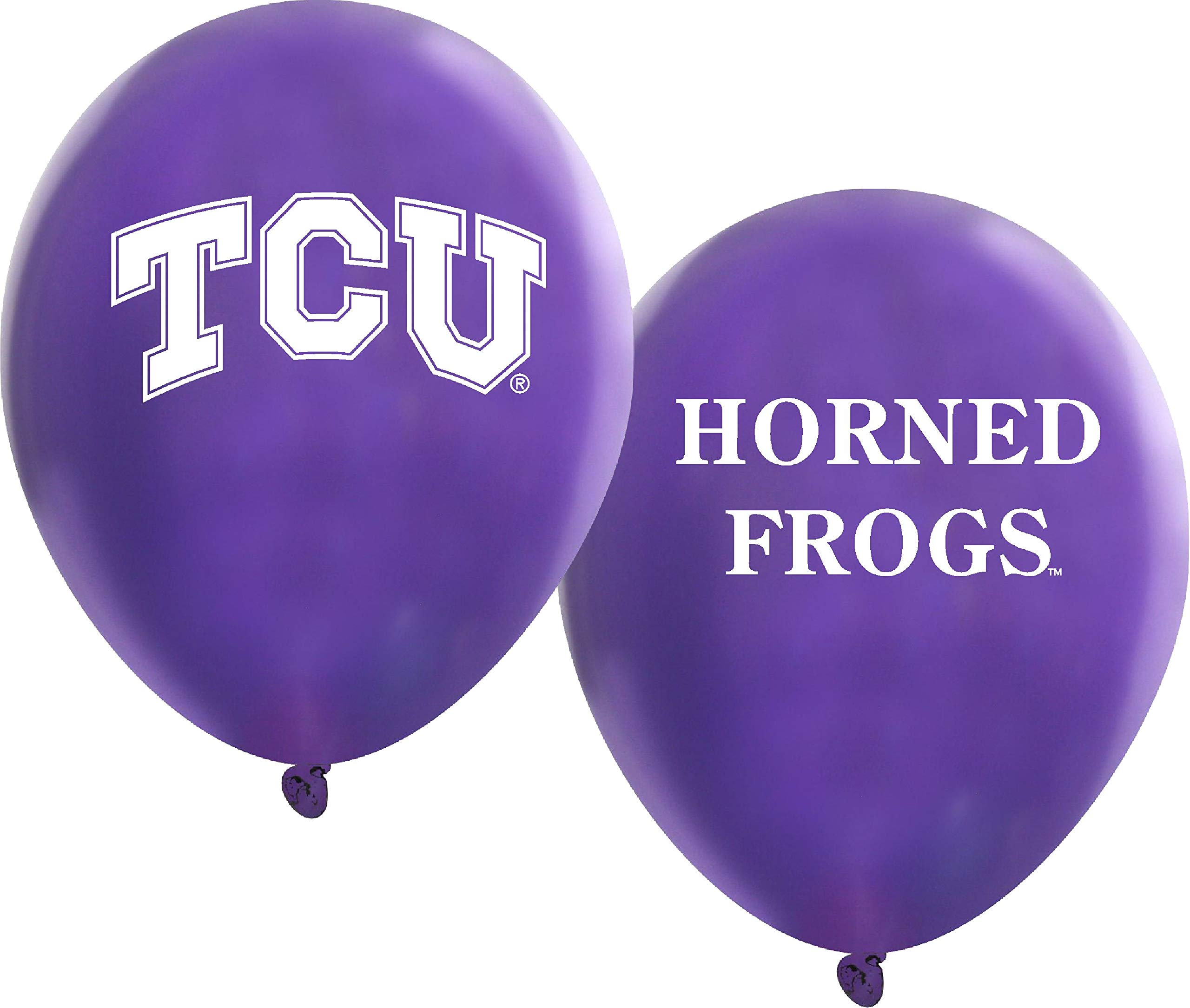 TCU Horned Frogs 11-Inch Latex Balloons - Pack of 10 | Purple & White College Party Decorations for Game Day, Graduation & Alumni Events
