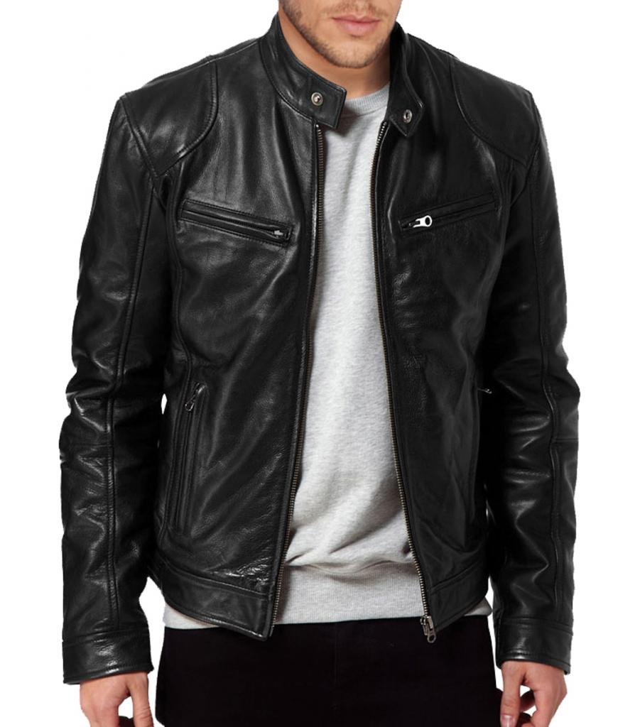 New York Genuine Leather Biker Jacket for Men - Premium Motorcycle Riding Jacket with Classic Style | Perfect for Motorcycle Rides, Casual Outfits & Fashion Streetwear