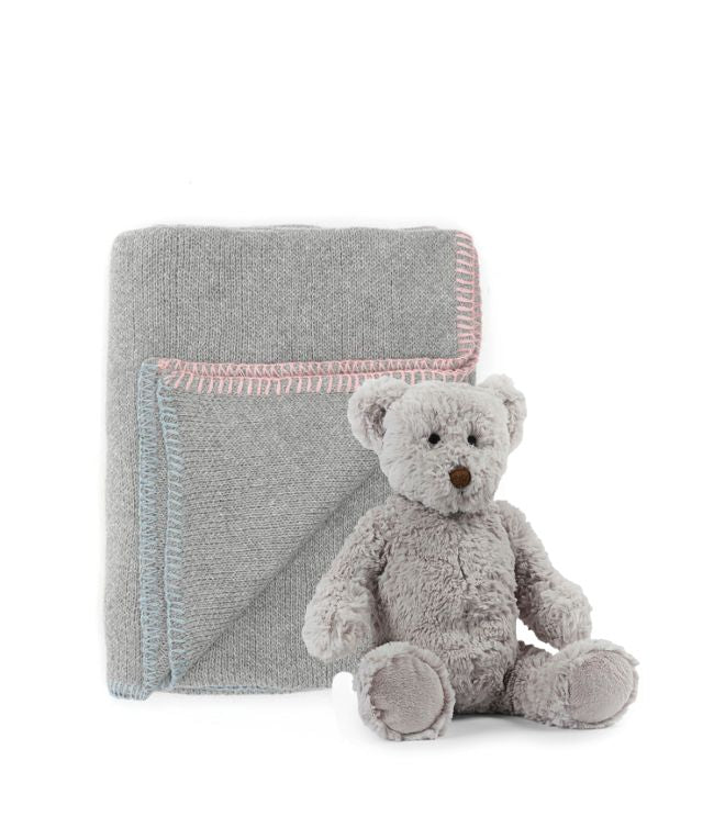 Soft Plush Neddy Teddy Bear & Cozy Blanket Set for Babies - Perfect for Nursery, Cuddling, and Gift Giving