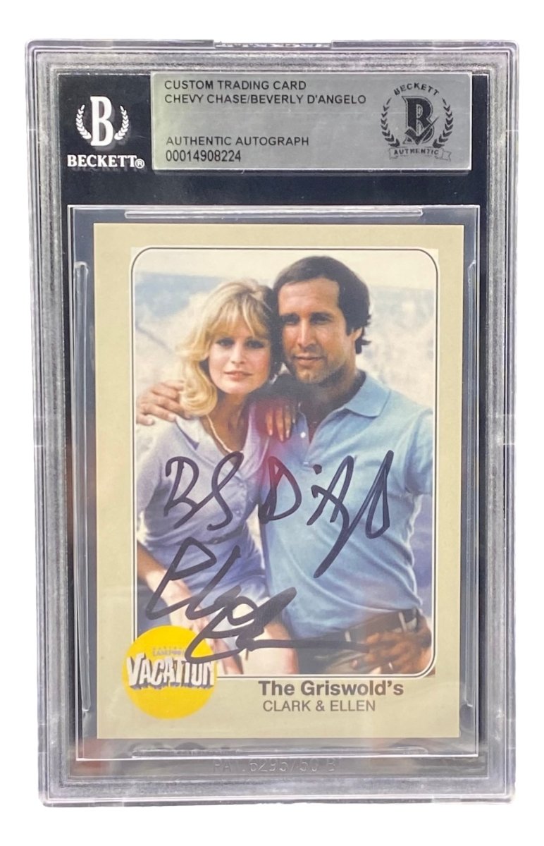 Chevy Chase D'Angelo Autographed National Lampoon's Christmas Vacation Trading Card - Rare Collectible Memorabilia for Movie Fans & Holiday Decor