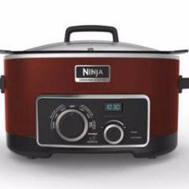 Ninja MC900QCN 4-in-1 Slow Cooker with 6-Quart Capacity - Dark Red | Perfect for Family Dinners, Meal Prep & Holiday Cooking