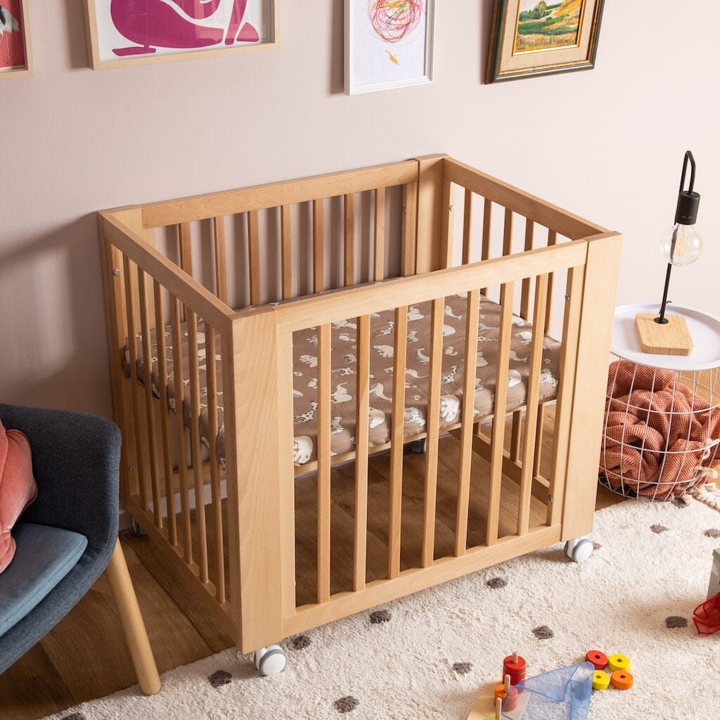8-in-1 Convertible Baby Crib - Dadada Spirit Nursery Bed with Adjustable Height, Toddler & Daybed Conversion - Perfect for Newborns to Teens (White) | Ideal for Nursery Rooms, Daycare Centers & Small Spaces