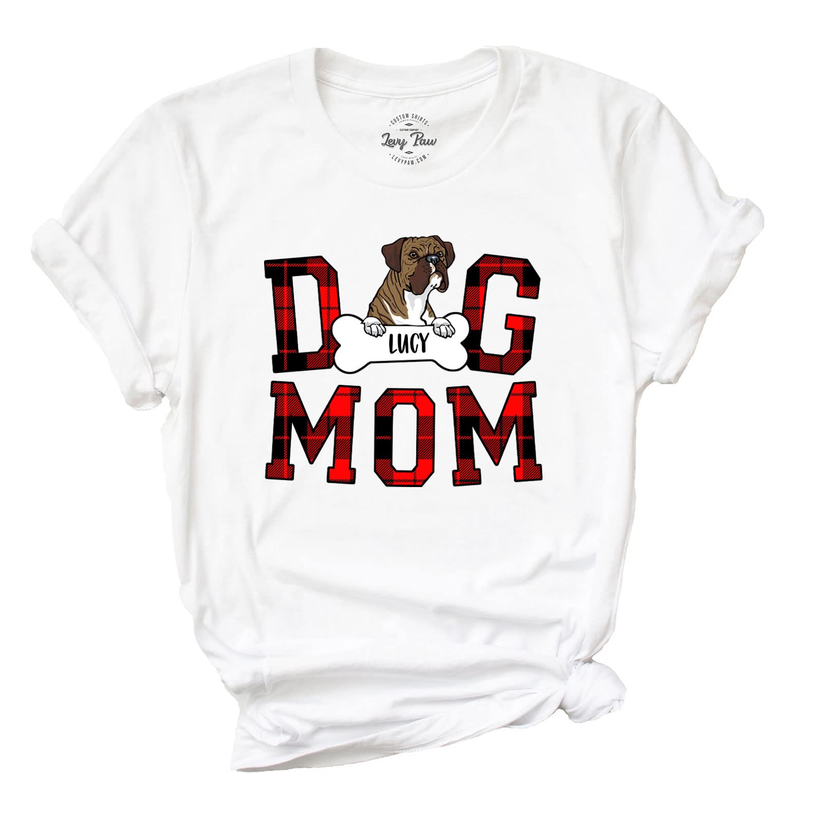 Personalized Boxer Dog Mom T-Shirt - Cute Funny Boxer Dog Lover Gift for Women - Perfect for Birthdays, Mother's Day & Dog Lovers